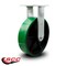 Service Caster 10 Inch Extra Heavy Duty Green Poly on Cast Iron Wheel Rigid Top Plate Caster SCC-KP92R1030-PUR-GB - alternate 2